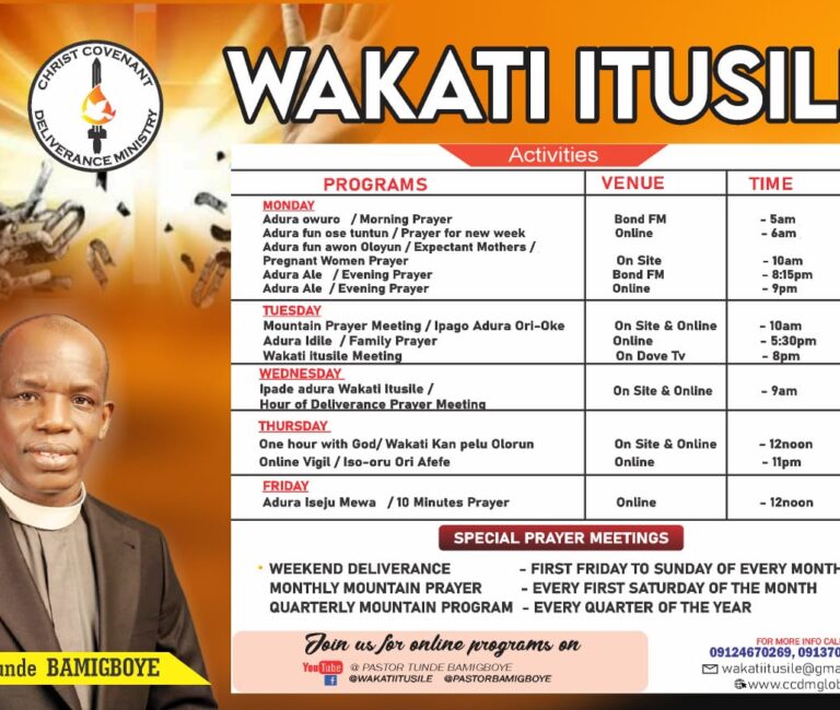 Wakati Itusile Weekly Programme